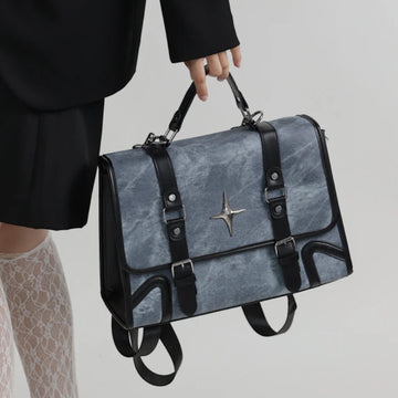 Qfdian 2025 New Trendy Fashion Students Schoolbags High-capacity Preppy Women Shoulder Handbags Vintage Y2k Aesthetic Star Backpacks